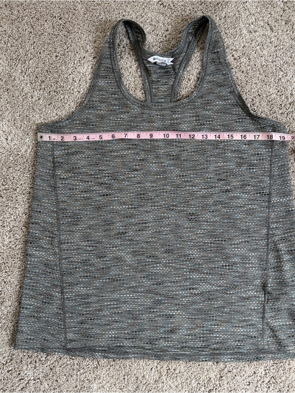 Athleta Olive‑Heather Racerback Tank Top Size L